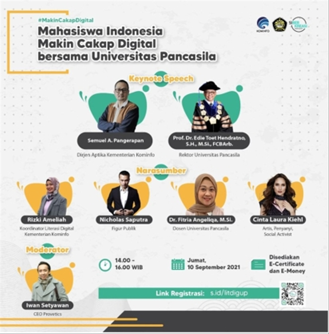 Webinar akhir pekan literasi digital dari Kominfo dan Siberkreasi. Foto: Kominfo