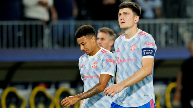 Pemain Manchester United Jesse Lingard dan Harry Maguire saat menghadapi BSC Young Boys pada pertandingan Grup F Liga Champions di Stadion Wankdorf, Bern, Swiss.
 Foto: Denis Balibouse/REUTERS
