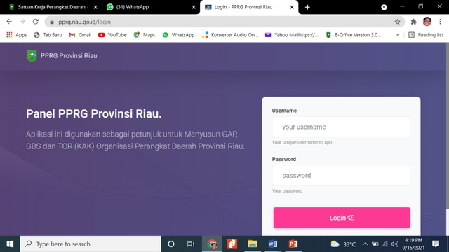 Panel PPRG Provinsi Riau. Foto: pprg.riau.go.id.