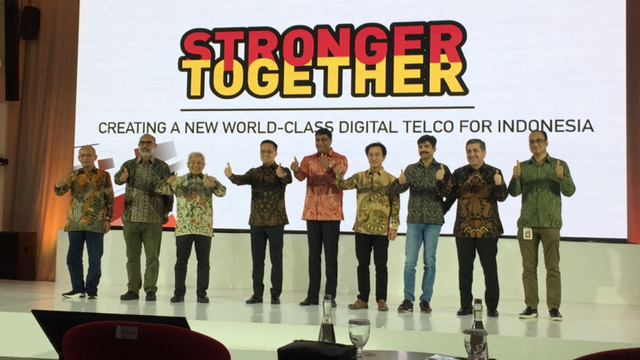 Konferensi Pers Merger Indosat Ooredoo dan Hutchison 3 Indonesia di Gedung Indosat, Jakarta Pusat, Jumat (17/9/2021). Foto: Ema Fitriyani/kumparan