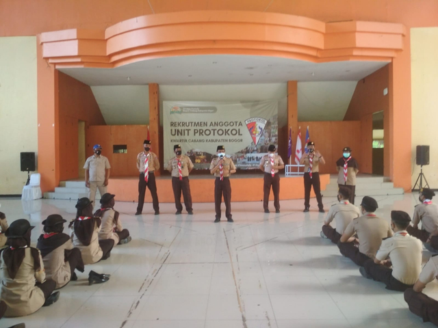Perekrutan anggota baru Protokol Kujang Prayoga Kabupaten Bogor. (Kominfo Kwarcab Bogor)