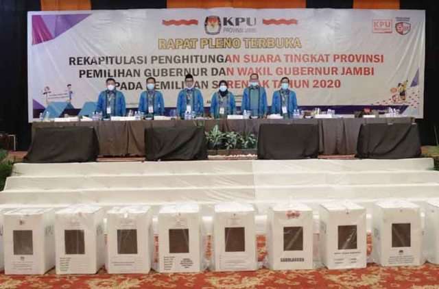 Rekapitulasi Penghitungan Suara Pilgub Jambi 2020