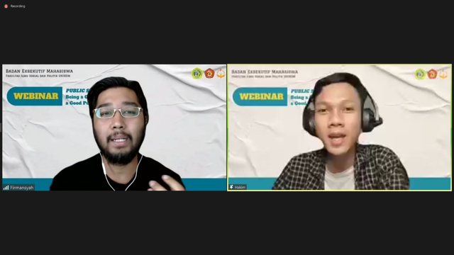 Tangkapan Layar Webinar FISIP Unikom dengan tema “Being a Good Speaker For a Good Public Relations”