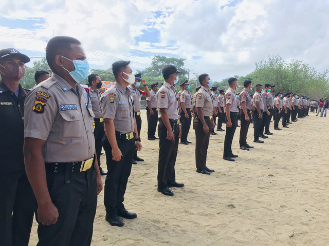 Apel Satpam menjadi anggota Satgas COVID-19 Bali. Foto: Denita BR Matondang/kumparan
