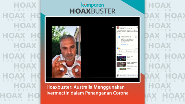 Hoaxbuster: Australia Menggunakan Ivermectin dalam Penanganan Corona. Foto: Facebook