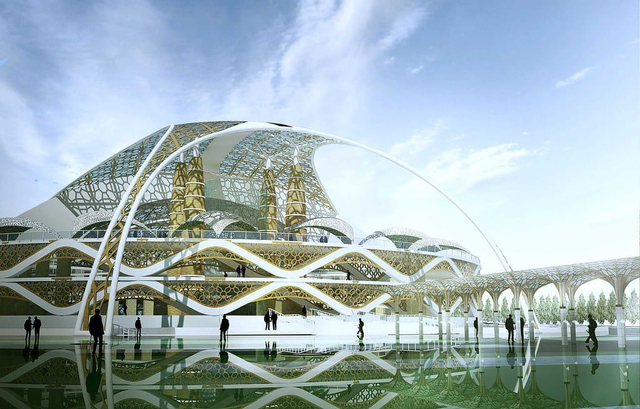 Desain awal Masjid Raya Sriwijaya. (foto: dok. istimewa)