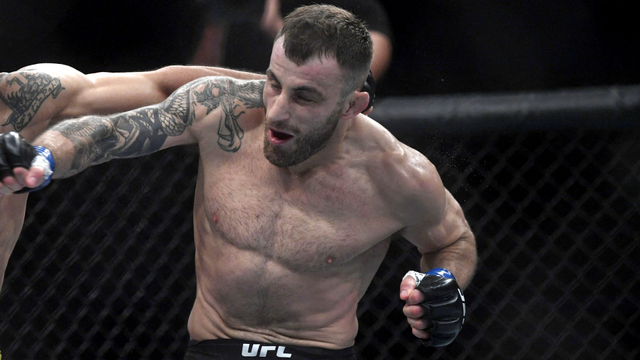 Petarung kelas bulu UFC asal Australia, Alexander Volkanovski. Foto: Mauro Pimentel / AFP