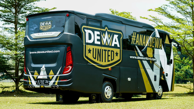 Bus baru Dewa United FC. Foto: dok. Dewa United FC