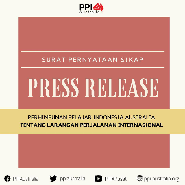 Pernyataan Sikap PPI Australia tentang Larangan Perjalanan Internasional