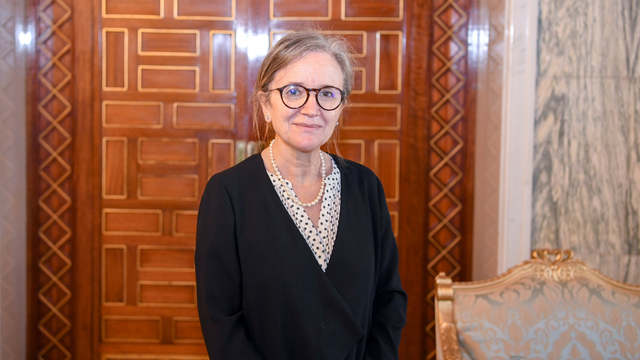 Perdana Menteri Tunisia yang baru diangkat Najla Bouden Romdhane, di Tunis, Tunisia, Rabu (29/9). Foto: Tunisian Presidency/Handout via REUTERS