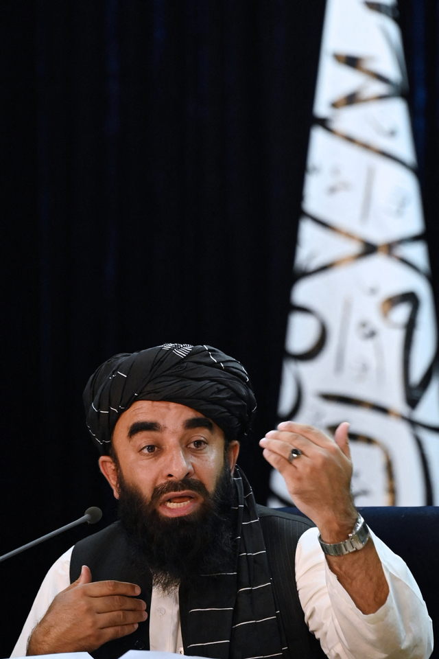Juru bicara Taliban Zabihullah Mujahid. Foto: Aamir QURESHI/AFP