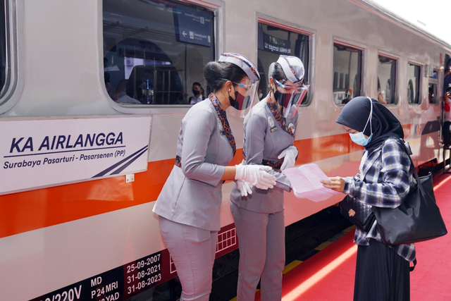 Peluncuran Kereta Api Airlangga rute Pasar Senen - Surabaya Pasar Turi (PP) Foto: Dok. Humas KAI