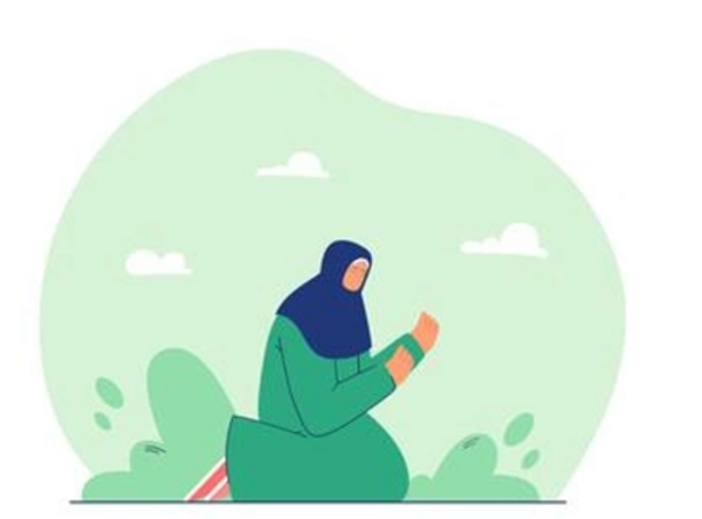 Ilustrasi wanita berdoa meminta keturunan. Sumber: https://www.freepik.com/