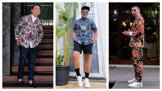 Inspirasi padu padan batik untuk pria. Foto: Instagram/@iwetramadhan/@aisyarif1965/@rayiputra26