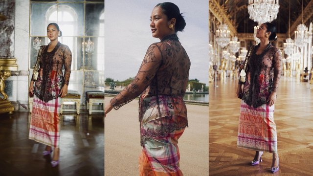 Gaya Anggun Tara Basro di Istana Versailles Prancis Foto: Instagram @tarabasro
