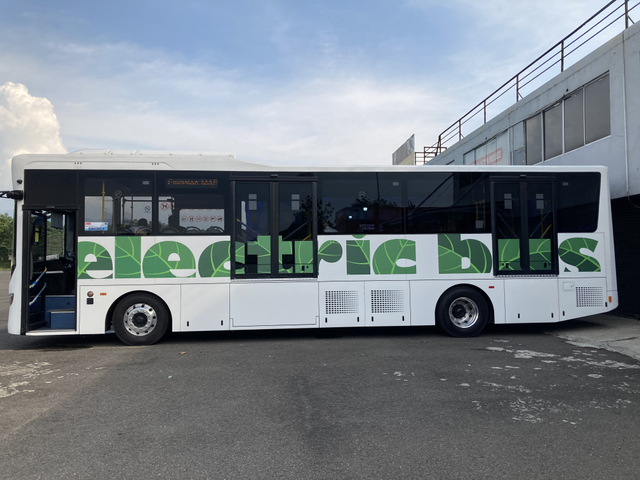 Bus listrik milik PT Mobil Anak Bangsa Foto: dok. Muhammad Haldin Fadhila/kumparan