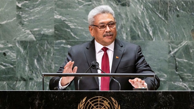 Presiden Sri Lanka Gotabaya Rajapaksa. Foto: Justin Lane/Pool via REUTERS