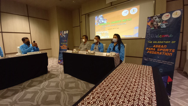 APSF menyampaikan hasil peninjauan venue ASEAN Para Games 2022 di Solo, Senin (09/05/2022). FOTO: Dok