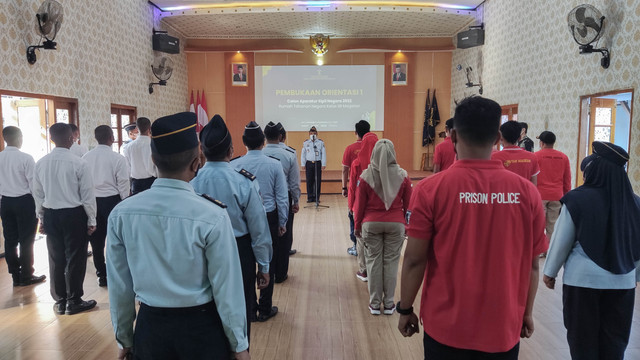 Pembukaan Orientasi Tahap 1 Calon Aparatur Sipil Negara Tahun 2022 Rutan Magetan. Foto : Humas Rutan Magetan
