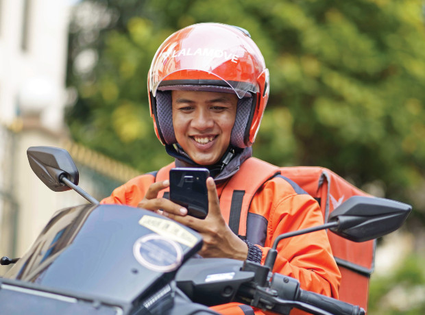 Ilustrasi driver Lalamove. Foto: Dokumentasi Lalamove. 