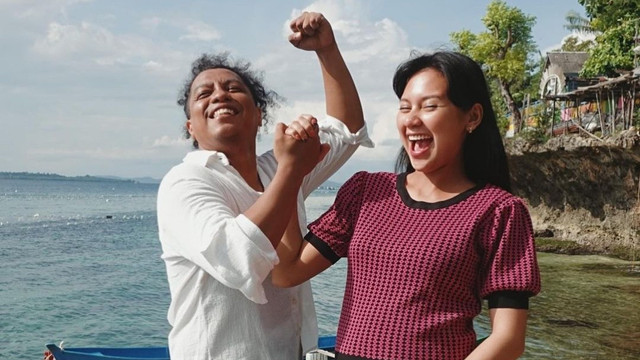 Indah Permatasari dan Arie Kriting. Foto: Instagram/@indahpermatas