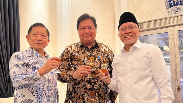 Pertemuan Airlangga, Zulkifli Hasan, Suharso Monoarfa. Foto: Dok. Istimewa