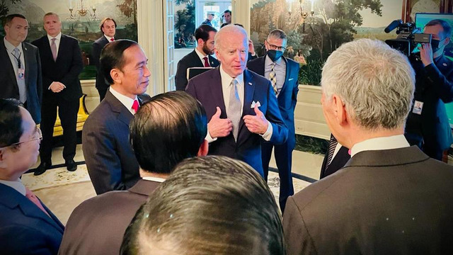 Presiden Joko Widodo hadiri santap malam bersama Presiden Amerika Serikat, Joe Biden. Foto: Biro Pers Sekretariat Presiden