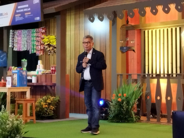 Direktur Utama/CEO BRI Group, Sunarso, di acara halal bihalal bersama pimpinan media Jumat (13/5). Foto: Wendiyanto/kumparan