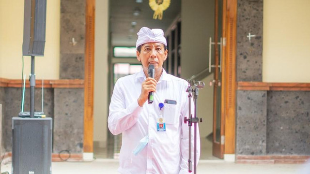  Rektor Universitas Udayana I Nyoman Gede Antara dalam sebuah acara di Unud, Bali - IST
