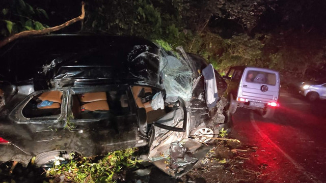 Ilustrasi mobil terjun ke jurang. Foto: Polres Binjai