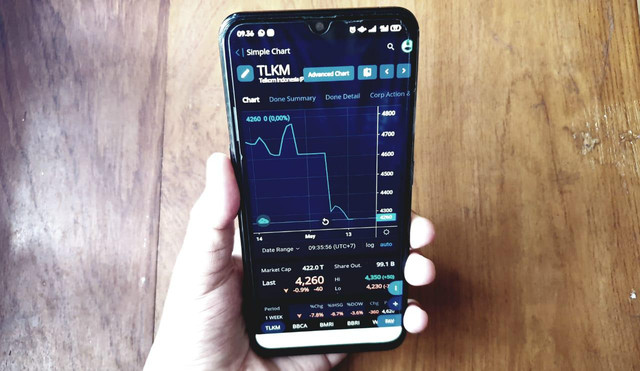 Ilustrasi pergerakan saham. Foto: Budi Santoso