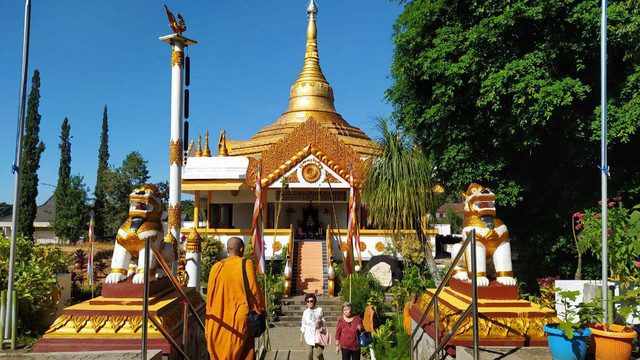 Vihara Dhammadipa Arama, di  Desa Mojorejo, Kecamatan Junrejo Kota Batu. foto/Ulul Azmy