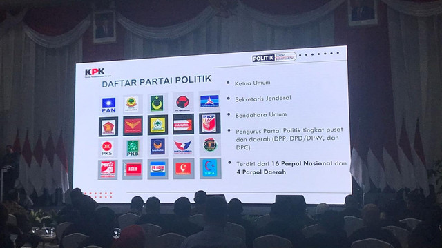 Executive Briefing kepada 20 Partai Politik dalam Program Politik Cerdas Bertintegritas (PCB) Terpadu KPK Tahun 2022, Rabu (18/5/2022). Foto: Hedi/kumparan
