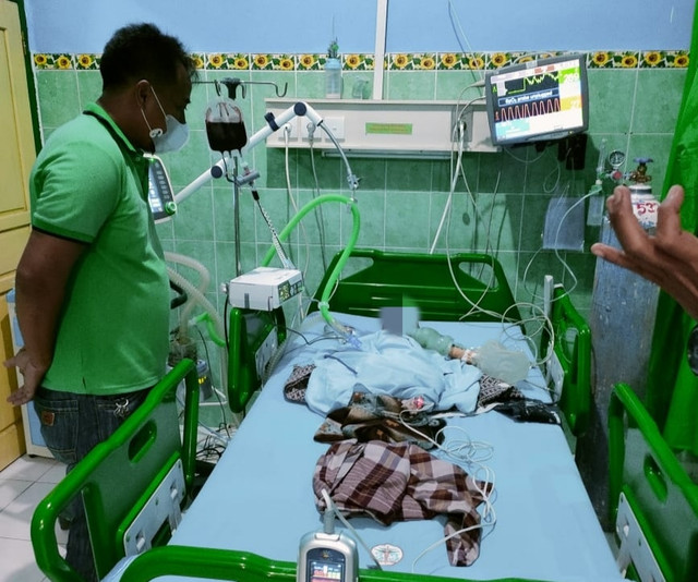 Balita laki-laki berusia 13 bulan jadi korban pembacokan oleh ibunya. (Foto: Dok Polres Tebo)