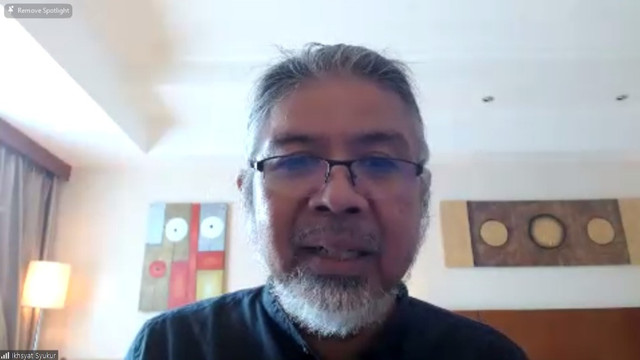 Pengamat pendidikan, Ikhsyat Syukur, saat mengisi sesi sharing Fellowship Jurnalisme Pendidikan (FJP) Batch IV yang digagas Gerakan Wartawan Peduli Pendidikan (GWPP) dan PT Paragon Technology & Innovation, pada Rabu (18/5/2022). Foto: tangkapan layar