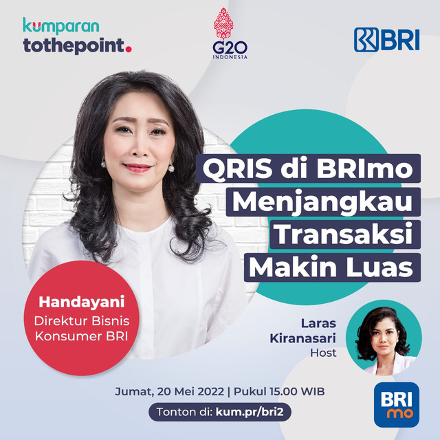 Direktur Bisnis Konsumer BRI, Handayani, menjelaskan penggunaan dan jangkauan fitur QRIS di financial super apps BRImo. Foto: kumparan