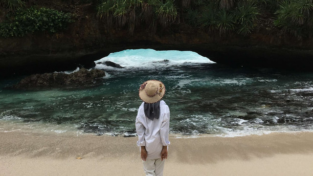 Foto: Pantai Srau di Pringkuku, Pacitan (28/01/2022) l Foto: Hasil foto sendiri. 