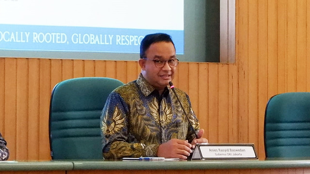Gubernur DKI Jakarta Anies Baswedan di UGM, Yogyakarta, Rabu (25/5/2022). Foto: Arfiansyah Panji Purnandaru/kumparan