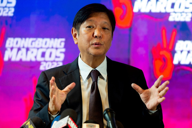 Presiden Filipina Ferdinand Marcos Jr, 23 Mei 2022. Foto: Lisa Marie David/REUTERS