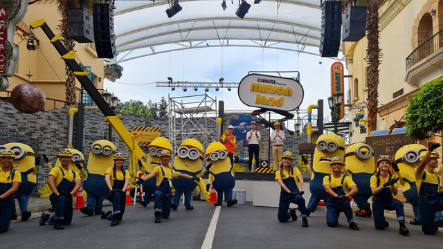 Groundbreaking Minion Land di Universal Studios Singapore, Kamis (26/5/2022). Foto: Andari Novianti/kumparan