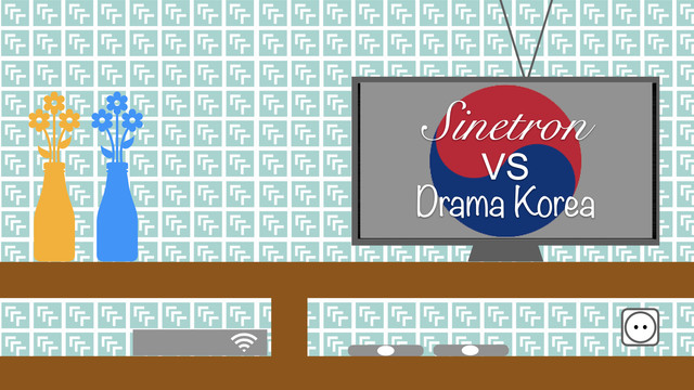Ilustrasi Sinetron VS Drakor. Sumber: Pribadi