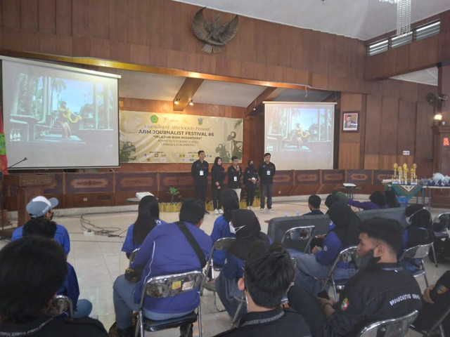 Suasana ABM Journalist Festival ke-6 yang diselenggarakan oleh UKM Jurnalistik ABM. Foto / Feni Yusnia