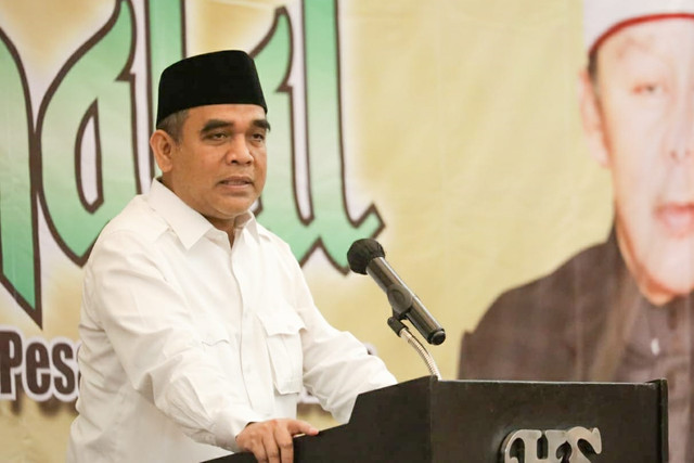 Sekjen Partai Gerindra Ahmad Muzani menghadiri pengukuhan relawan Jaringan Rakyat Indonesia Raya (JARI RAYA) di Hotel Santika, Slipi, Jakarta Barat, Minggu (29/5/2022). Foto: Dok. Istimewa