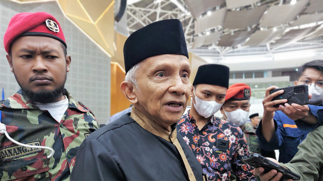 Politisi senior sekaligus Ketua Majelis Syuro Partai Ummat, Amien Rais. FOTO: Fernando Fitusia