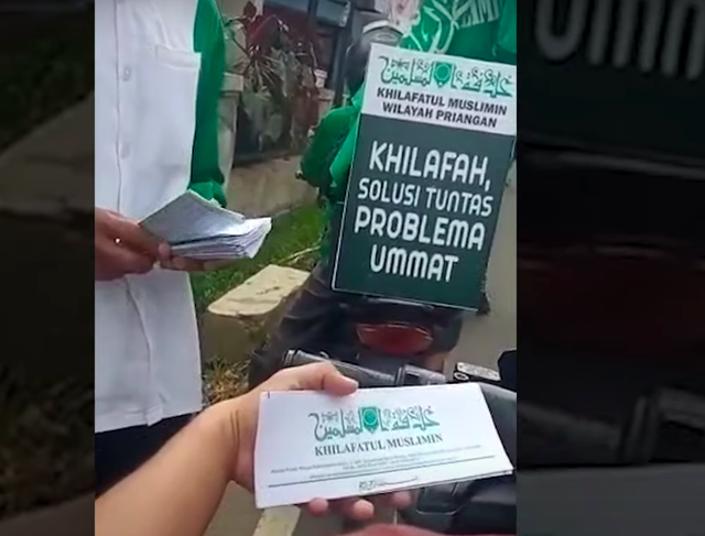 Video konvoi khilafah viral di medsos, diduga terjadi di Jakarta Timur, pada Minggu (29/5/2022). Foto: Twitter/viral