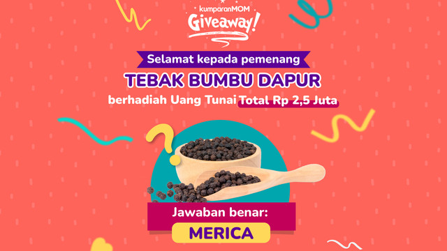 Pemenang Giveaway Tebak Bumbu Dapur Mei 2022