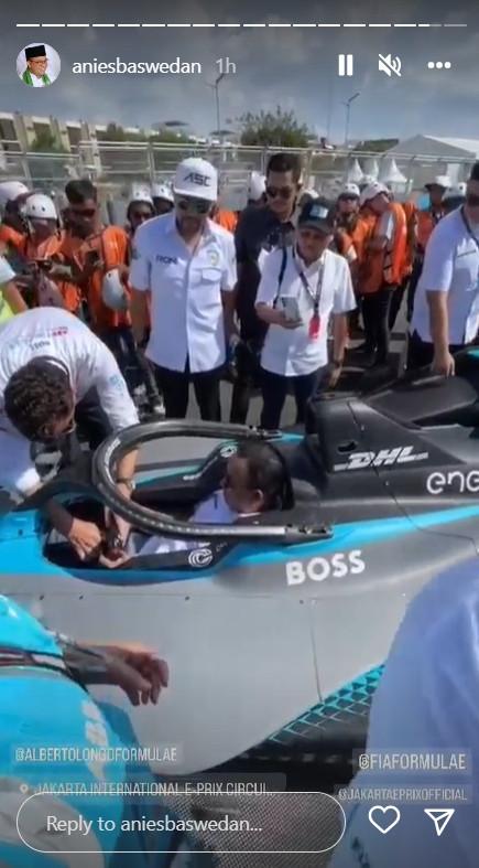 Gubernur DKI Jakarta, Anies Baswedan meninjau persiapan Jakarta E-Prix. Foto: Instagram/@aniesbaswedan