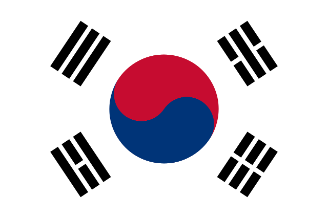 B﻿endera Korea Selatan. sumber : https://pixabay.com/id/vectors/korea-selatan-bendera-162427/