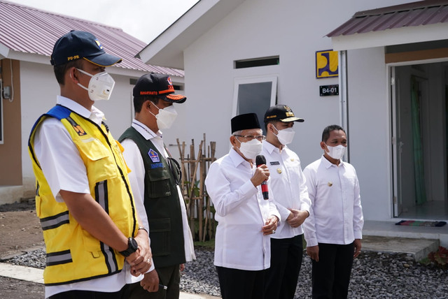 Wakil Presiden Ma'ruf Amin Usai Tinjau Pembangunan Huntap dan Huntara di Lumajang, Jatim Foto: Dok. Istimewa