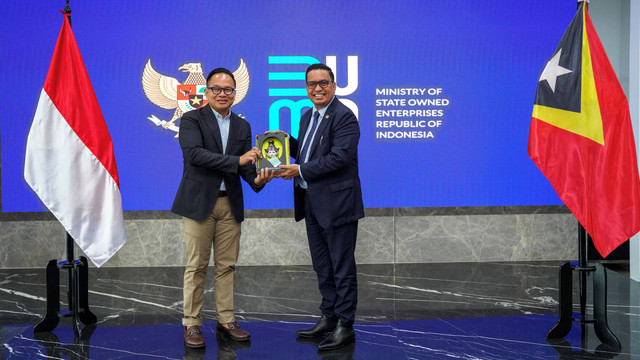 Kunjungan kerja Wakil Menteri Keuangan Republik Demokratik Timor Leste, Antonio Freitas dengan Kementerian BUMN di Jakarta, Kamis (2/6/2022). Foto: Kementerian BUMN